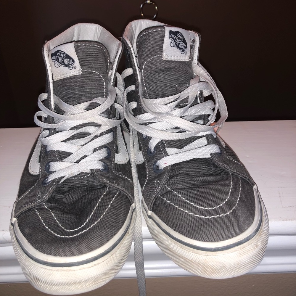GREY HIGH TOP VANS